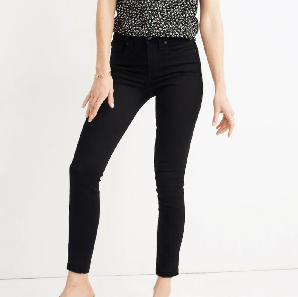 Madewell Black High Rise Skinny Crop Denim Jeans